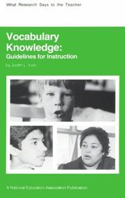 Vocabulary knowledge : guidelines for instruction /