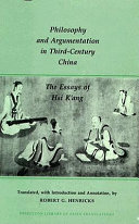 Philosophy and argumentation in third-century China : the essays of Hsi Kʻang /