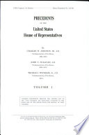Precedents of the United States House of Representatives /