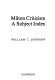 Milton criticism : a subject index /