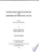 National survey results on drug use from the Monitoring the Future study, 1975-1992 /