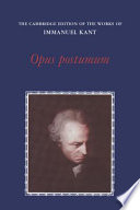 Opus postumum /