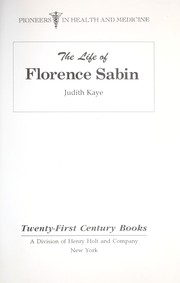 The life of Florence Sabin /