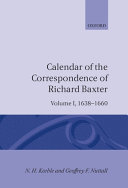 Calendar of the correspondence of Richard Baxter /