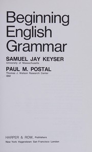 Beginning English grammar /