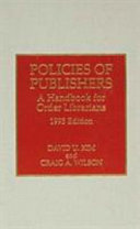 Policies of publishers : a handbook for order librarians /