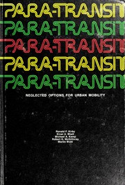 Para-transit : neglected options for urban mobility : Final report /