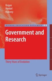 Government and research : thirty years of evolution /