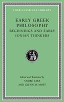 Early Greek philosophy.