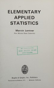 Elementary applied statistics.