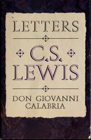 Letters : C.S. Lewis [and] Don Giovanni Calabria : a study in friendship /