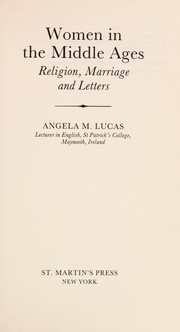 Women in the Middle Ages : religion, marriage, and letters /
