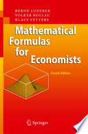 Mathematical formulas for economists
