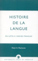 Histoire de la langue.