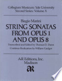String sonatas from Opus 1 and Opus 8 /