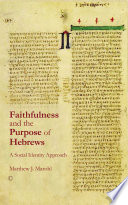 Faithfulness and the purpose of Hebrews : a social identity approach /