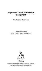Engineers' guide to pressure equipment : the pocket reference /