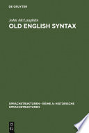 Old English syntax : a handbook /