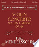 Violin concerto in E minor, op. 64 with separate violin part /