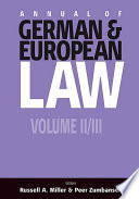 Annual of German and European Law : Volume II and III.