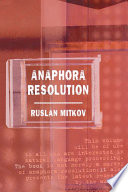Anaphora resolution /