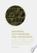 Knowing, Not-Knowing, and Jouissance : Levels, Symbols, and Codes of Experience in Psychoanalysis /