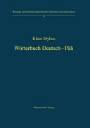 Wörterbuch Deutsch-Pāli /