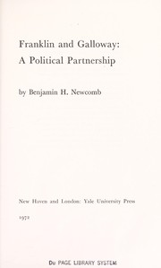 Franklin and Galloway: a political partnership /