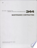 Maintenance contracting /