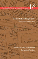 Unpublished fragments (Spring 1885-Spring 1886) /