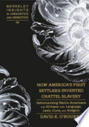 How America's first settlers invented chattel slavery : dehumanizing Native Americans and Africans with language, laws, guns, and religion /