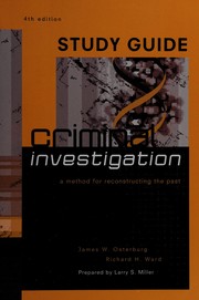 Criminal investigation : a method for reconstructing the past : study guide /