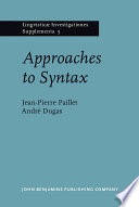 Approaches to syntax /