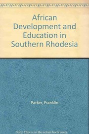 African development and education in Southern Rhodesia.