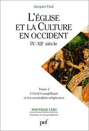 L'Église et la culture en Occident : IXe-XIIe siècles /