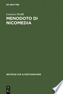 Menodoto di Nicomedia : contributo a una storia galeniana della medicina empirica : con una raccolta commentata delle testimonianze /