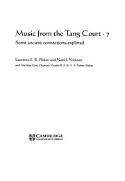 Music from the Tang court.