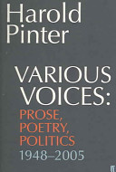 Various voices : prose, poetry, politics 1948-2005 /