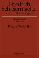 Platons Werke. erste und zweite Auflage (1805, 1818) samt handschriftlicher Vorarbeiten und griechischer Vorlagen /