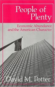 People of plenty : economic abundance and the American character /