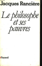 Le philosophe et ses pauvres /