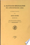 G. Raynauds Bibliographie des altfranzösischen Liedes /