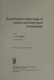 Experimental embryology of marine and fresh-water invertebrates.