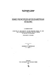 Some principles of Elizabethan staging,