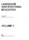 Landscape architectural education