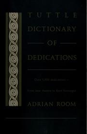 Tuttle dictionary of dedications /