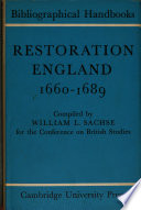 Restoration England, 1660-1689 /