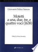 Motetti a una, due, tre e quattro voci (1638)