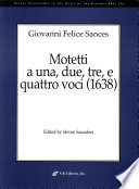 Motetti a una, due, tre e quattro voci (1638) /