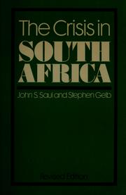 The crisis in South Africa /